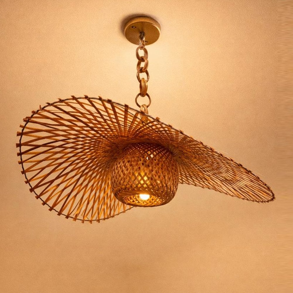 Handcrafted Bamboo Spiral Pendant Lamp